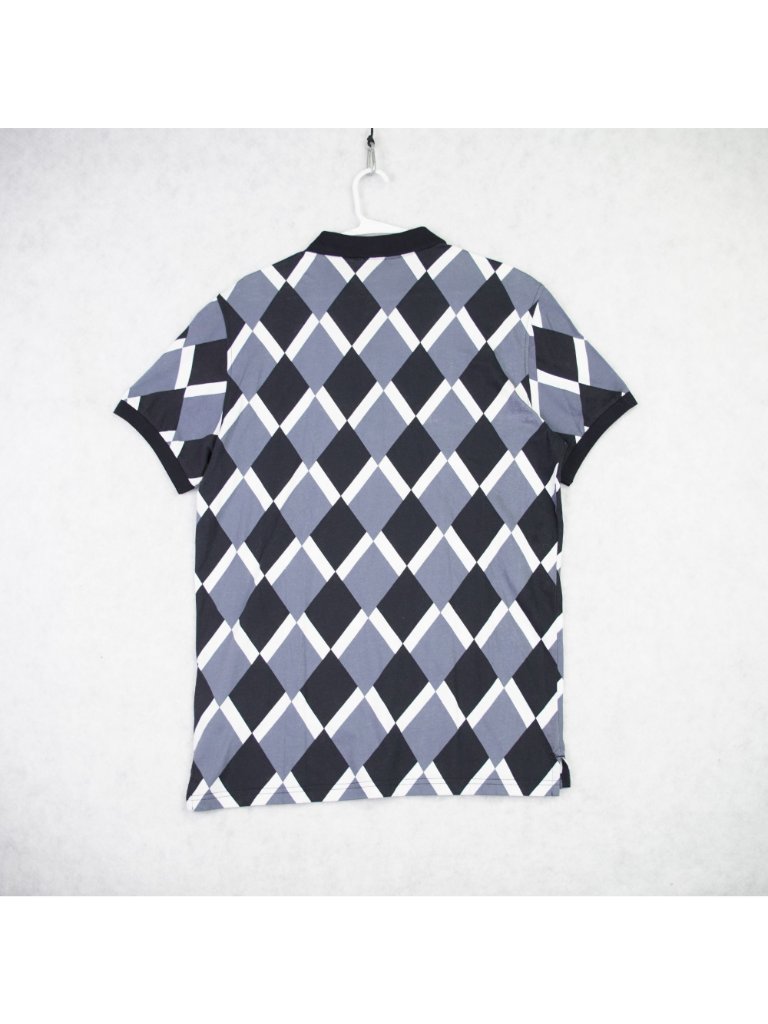 J.Lindeberg Mens Slim Fit Geometric Print Golf Polo Shirt Size M Blue Black Euc — image 2 of 8